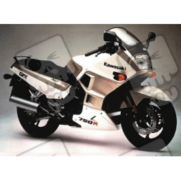 AUFKLEBER KIT KAWASAKI GPX-750R YEAR 1987 WHITE-SILVER