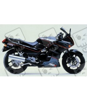 STICKERS KIT KAWASAKI GPX-750R YEAR 1986 BLACK/GREY