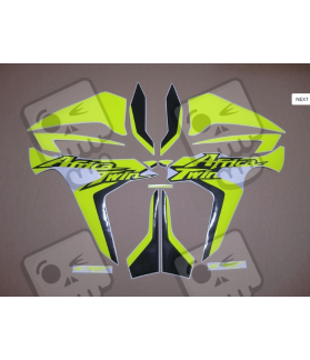 ADESIVI SET HONDA AFRICA TWIN YEAR 2015-2019 NEON YELLOW