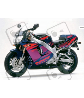 ADESIVI YAMAHA YZF-750R YEAR 1993 GREEN PURPLE ORANGE