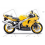 DECALS KAWASAKI ZX-6R YEAR 2002 YELLOW (Compatible Product)