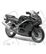 AUFKLEBER KAWASAKI ZX-6R YEAR 2006 BLACK