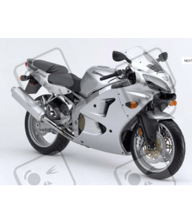 ADHESIVOS KAWASAKI ZZR-600 YEAR 2006 PLATA