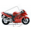 AUTOCOLLANT HONDA CBR-1100XX YEAR 1999 RED (Produit compatible)