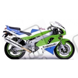 ADESIVI KAWASAKI ZXR750 NINJA 1991 GREEN WHITE BLUE VERSION USA