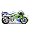 AUTOCOLLANT KAWASAKI ZXR-750 NINJA 1991 GREEN WHITE BLUE VERSION USA