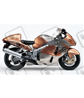 Adhesivo sticker SUZUKI HAYABUSA 1999 GOLD SILVER (Producto compatible)