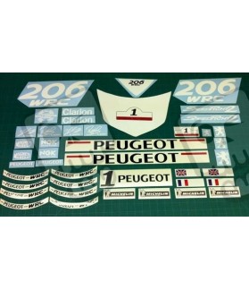 DECALS 206 WRC PEUGEOT SPORT