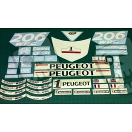 AUFKLEBER 206 WRC PEUGEOT SPORT