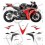 AUTOCOLLANT HONDA CBR 1000RR YEAR 2010 VERSION USA (Produit compatible)