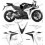 ADESIVOS HONDA CBR 1000RR YEAR 2010 FIREBLADE (Produto compatível)