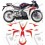 AUTOCOLLANT HONDA CBR 1000RR YEAR 2011 HRC (Produit compatible)
