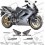 HONDA VFR 800V YEAR 2005-2006 AUTOCOLLANT (Produit compatible)