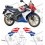 Autocollant Honda CBR 125R YEAR 2009 HRC (Produit compatible)