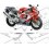 Honda CBR 929RR YEAR 2000-2001 AUTOCOLLANT (Produit compatible)