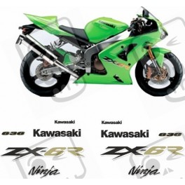 Kawasaki ZX-6R 636 YEAR 2003-2004 DECALS