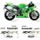 Kawasaki ZX-6R 636 YEAR 2003-2004 DECALS (Compatible Product)