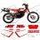 Yamaha XT 350 YEAR 1988-1990 AUTOCOLLANT (Produit compatible)