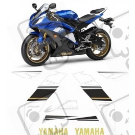 YAMAHA YZF R6 YEAR 2009 BLUE AUTOCOLLANT