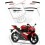 YAMAHA YZF 125R YEAR 2008 RED ADESIVI (Prodotto compatibile)