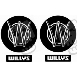 JEEP WILLYS AUTOCOLLANT X2