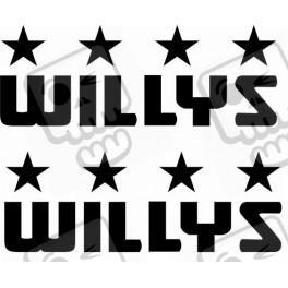 JEEP WILLYS DECALS X2