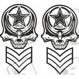 JEEP Army Skull AUTOCOLLANT X2
