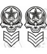 JEEP Army Skull AUTOCOLLANT X2