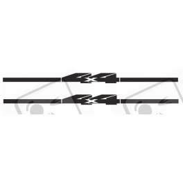 JEEP "4x4" side hood DECALS X2