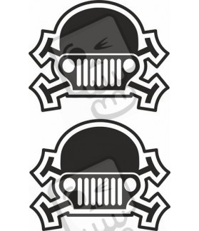 JEEP SKULL DECALS X2 (Compatible Product)