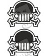 JEEP SKULL AUTOCOLLANT X2