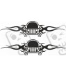 JEEP SKULL DECALS X2