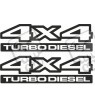 JEEP JEEP 4x4 Turbo Diesel AUTOCOLLANT X2