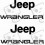 JEEP WRANGLER 1987 up AUFKLEBER X2 (Kompatibles Produkt)