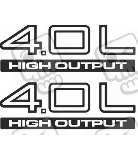 JEEP 4,0 L High Output AUFKLEBER X2 (Kompatibles Produkt)