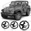 JEEP Wrangler "Punisher" Bonnet & Doors AUFKLEBER X2 (Kompatibles Produkt)