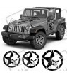JEEP Wrangler "Punisher" Bonnet & Doors AUFKLEBER X2