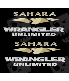 JEEP "Sahara Wrangler Unlimited" AUFKLEBER X2 (Kompatibles Produkt)