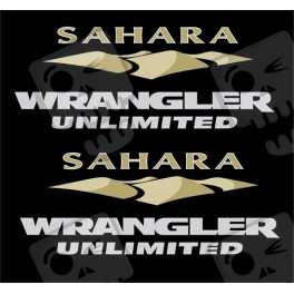 JEEP "Sahara Wrangler Unlimited" AUTOCOLLANT X2