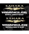 JEEP "Sahara Wrangler Unlimited" ADESIVOS X2