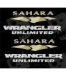 JEEP "Sahara Wrangler Unlimited" AUTOCOLLANT X2