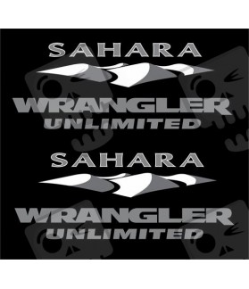 JEEP "Sahara Wrangler Unlimited" ADESIVI X2