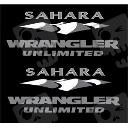 JEEP "Sahara Wrangler Unlimited" AUTOCOLLANT X2