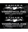 JEEP "Sahara Wrangler Unlimited" AUTOCOLLANT X2