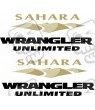 JEEP "Sahara Wrangler Unlimited" AUTOCOLLANT X2