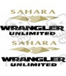 JEEP "Sahara Wrangler Unlimited" DECALS X2