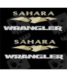 JEEP "Sahara Wrangler" AUFKLEBER X2