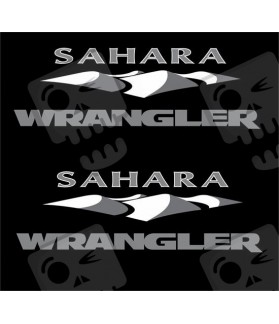 JEEP "Sahara Wrangler" AUFKLEBER X2 (Kompatibles Produkt)