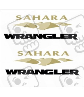 JEEP "Sahara Wrangler" AUFKLEBER X2