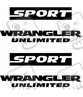 JEEP Wrangler "Wrangler" side Bonnet - Hood AUFKLEBER X2